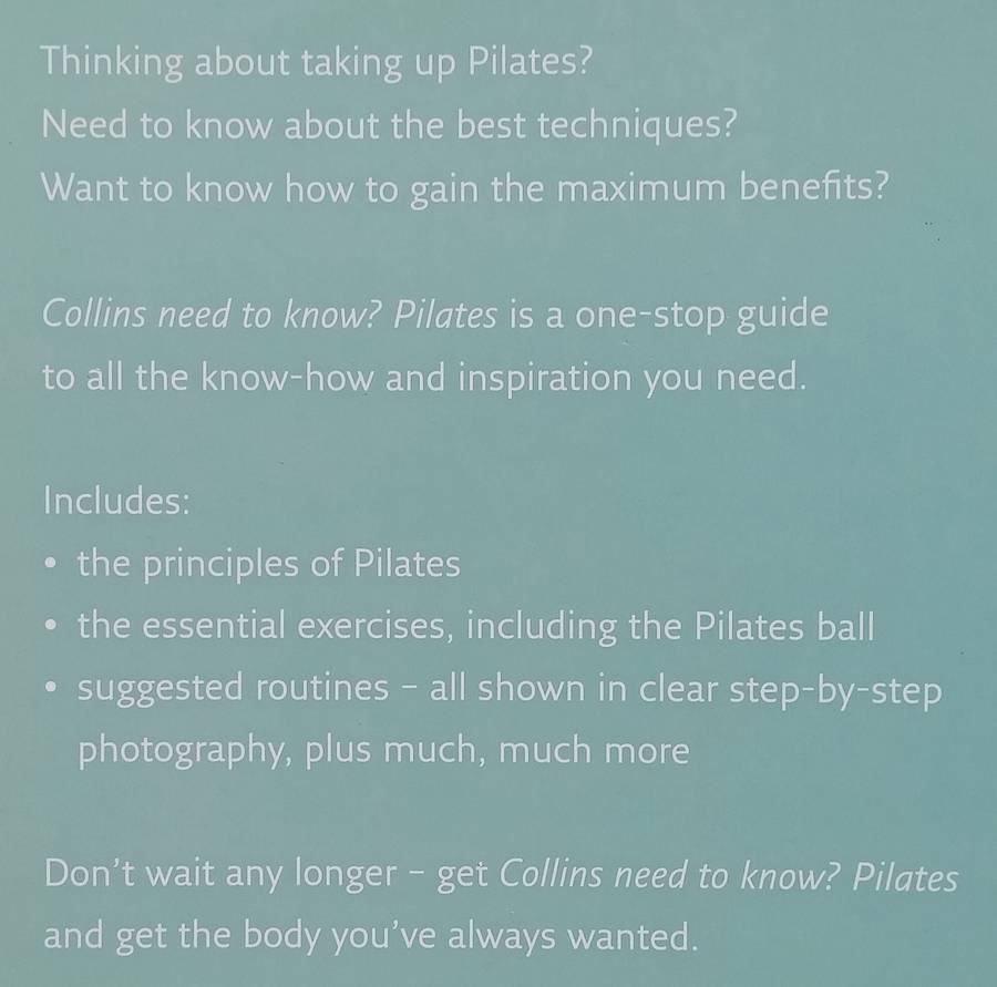 Pilates (Collins Need to Know Series) | Yvonne Worth
