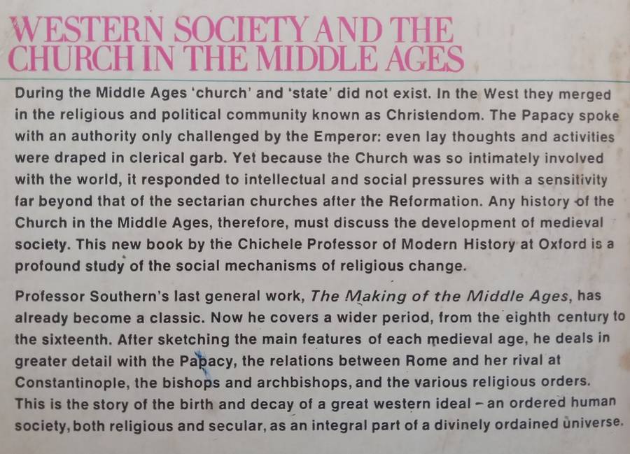 Western Society and the Church in the Middle Ages | R. W. Southern