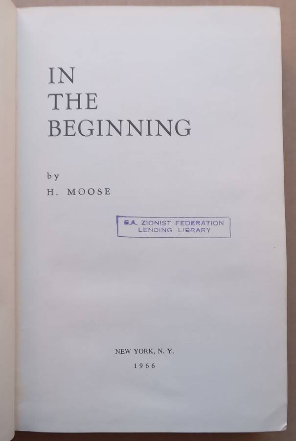 In The Beginning | H. Moose