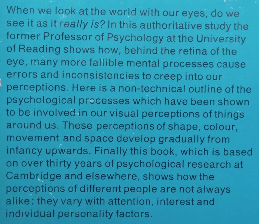 The Psychology of Perception | M. D. Vernon