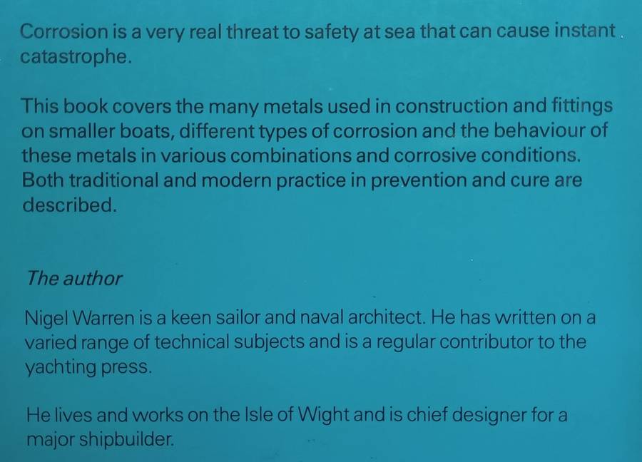 Metal Corrosion in Boats: The Prevention of Metal Corrosion in Hulls, Engines, Rigging and Fittin...