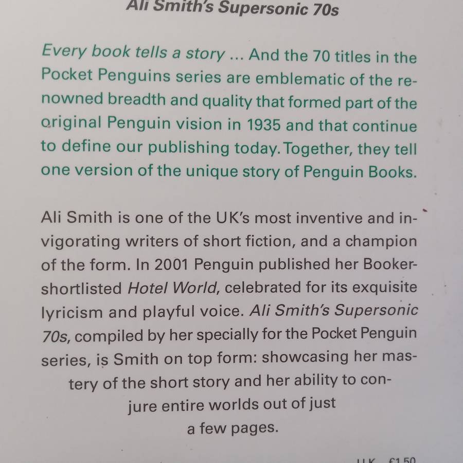 Ali Smiths Supersonic 70s | Ali Smith
