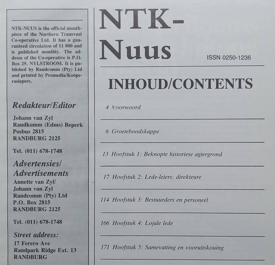 NTK-Nuus (75th Anniversary of NTK Edition, Vol. 7, No. 11, September/October 1984, Afrikaans) | J...