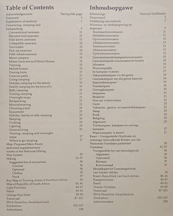 The Caravan Park, Camping & Backpacking Guide to Southern Africa (9th Ed.)