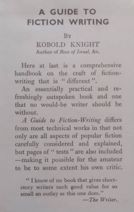 A Guide to Fiction Writing | Kobold Knight