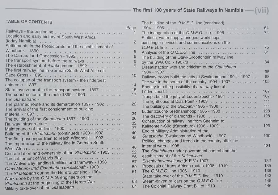The First 100 Years of State Railways in Namibia, 1897-1997 | Brenda Bravenboer & Walter Rusch