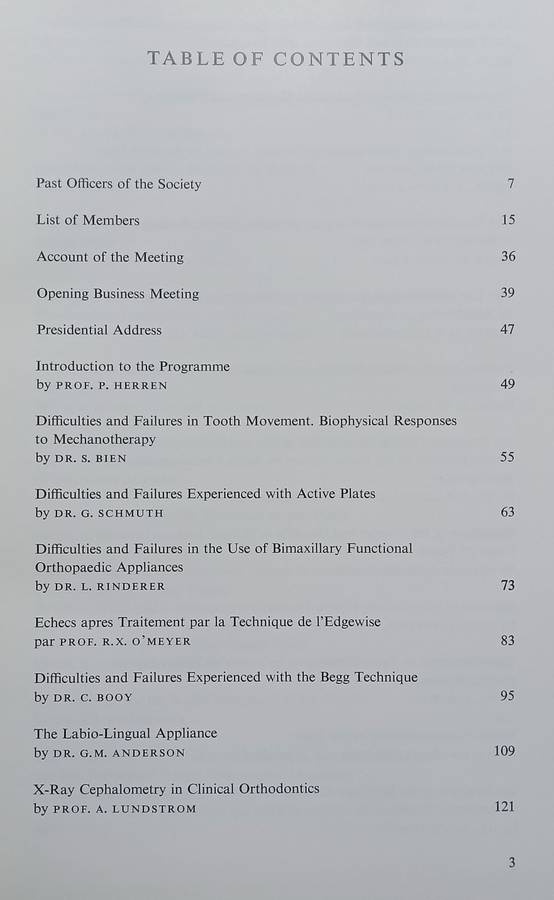 European Orthodontic Society Report of the 43rd Congress (1967) | Various Authors