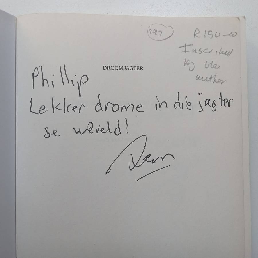 Droomjagter (Inscribed and Signed by Author, Afrikaans) | Leon van Nierop
