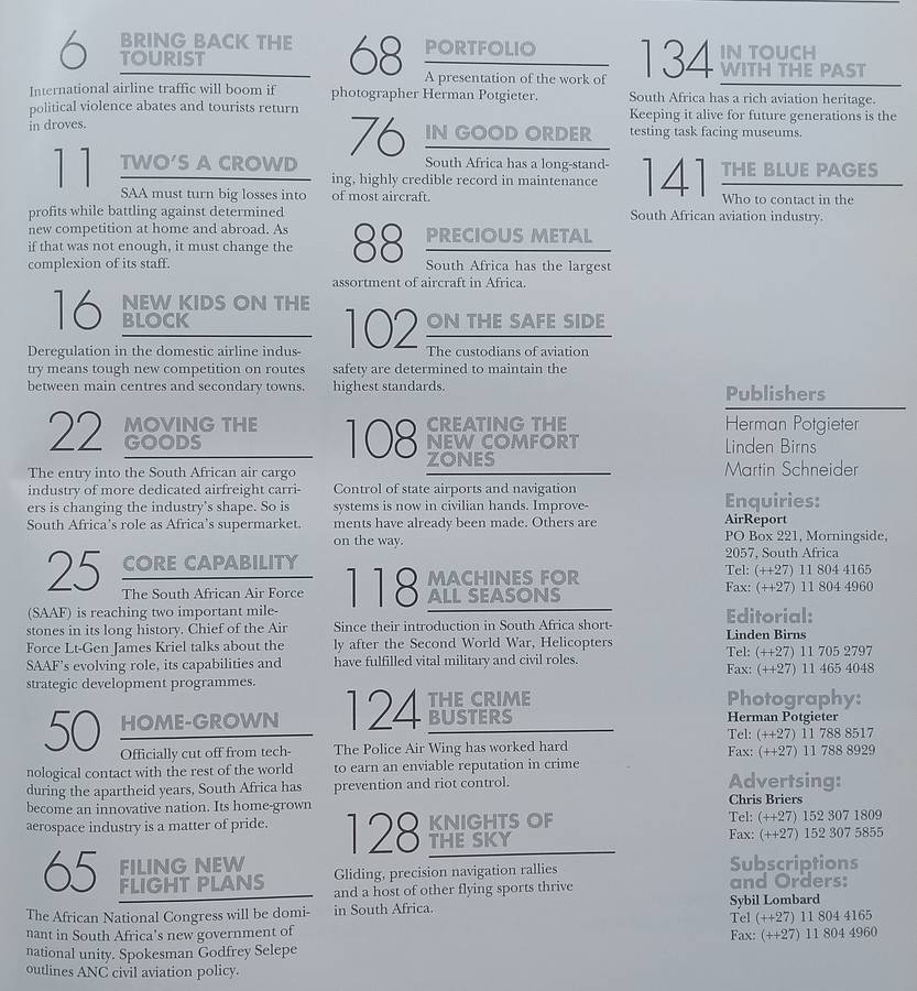 Air Report 1994 (South Africas Aviation Yearbook)