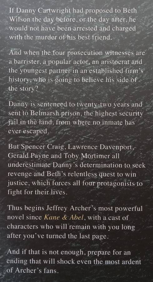 A Prisoner of Birth (Inscribed by Author, Hardcover) | Jeffrey Archer