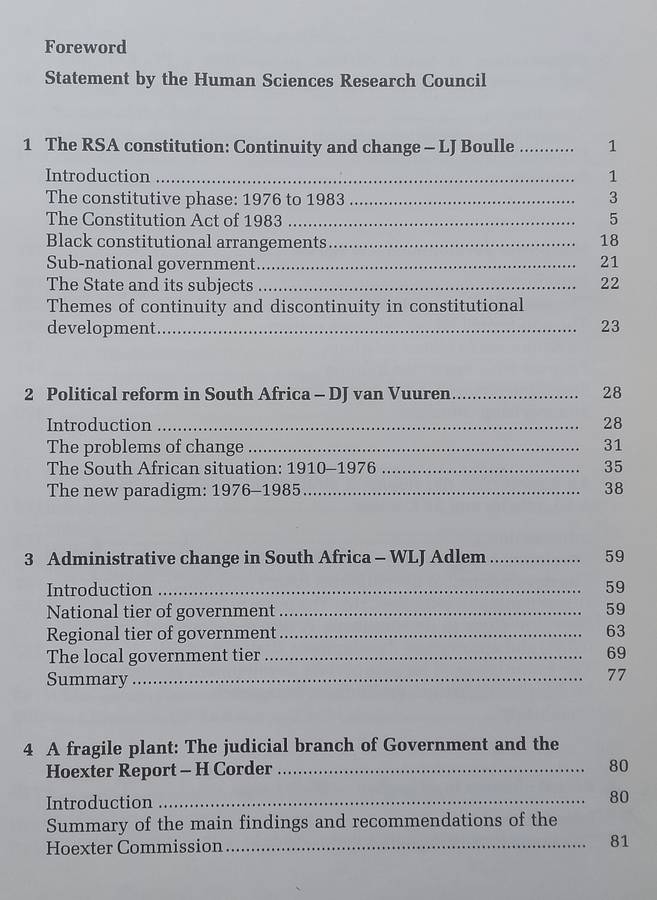 South Africa: A Plural Society in Transition | DJ van Vuuren, et al. (Eds.)