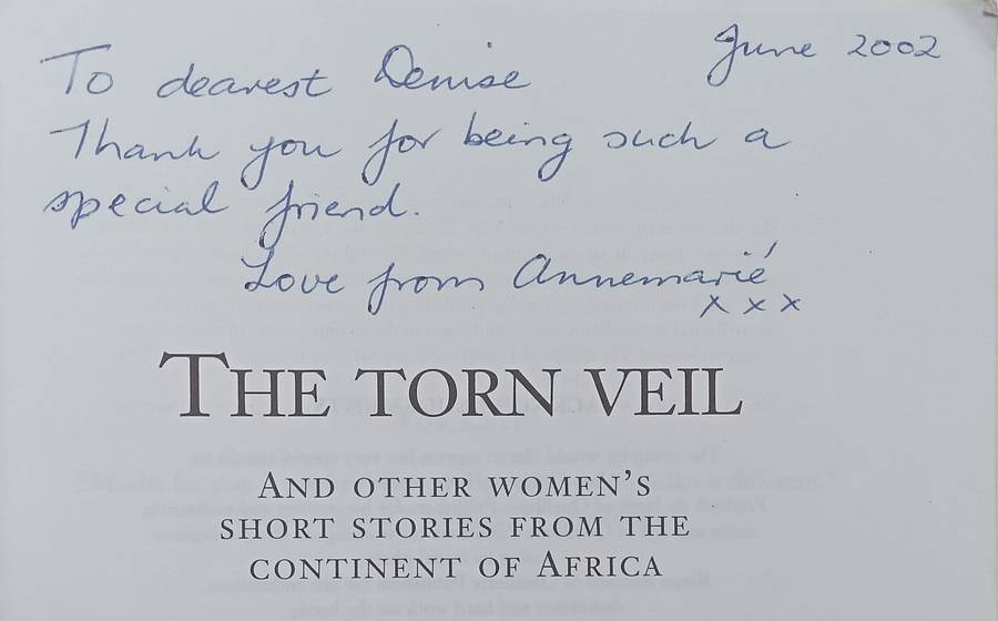 The Torn Veil: Womens Short Stories from the Continent of Africa (Warmly Inscribed by Editor) ...
