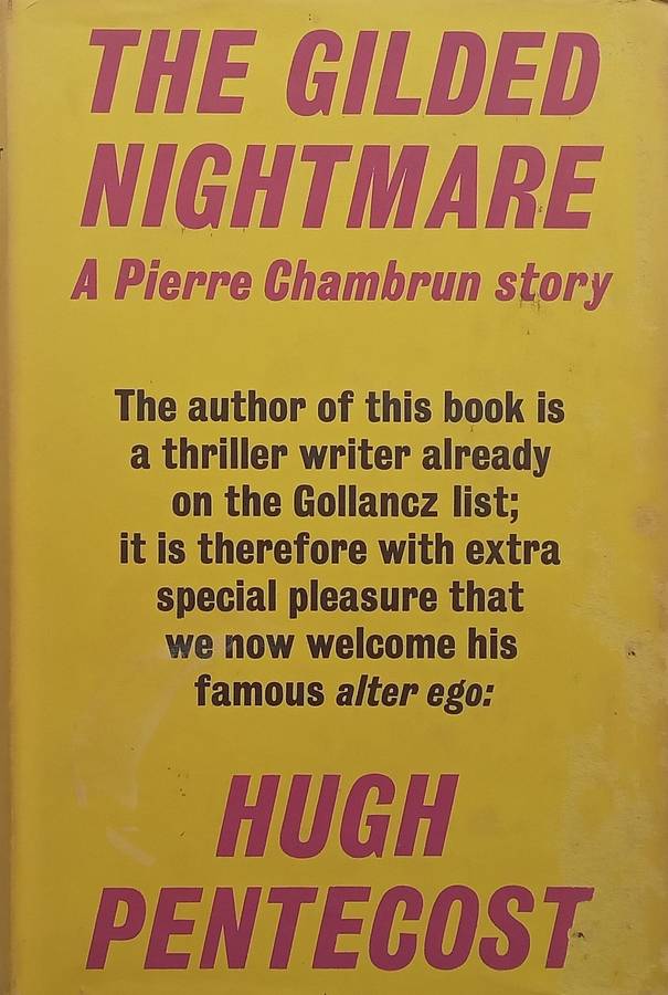 The Gilded Nightmare: A Pierre Chambrun Story (First Edition, 1969) | Hugh Pentecost