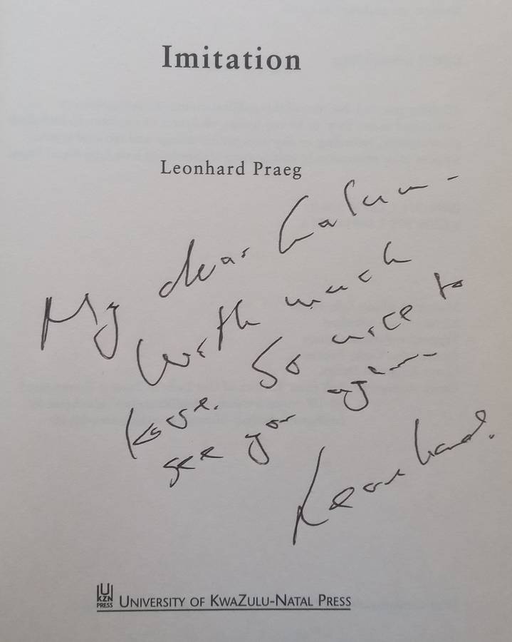 Imitation (Inscribed by Author) | Leonhard Praeg