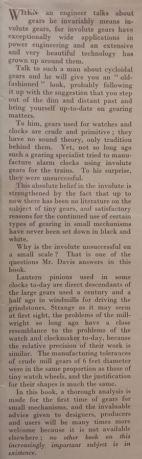 Gears for Small Machines | W. O. Davis