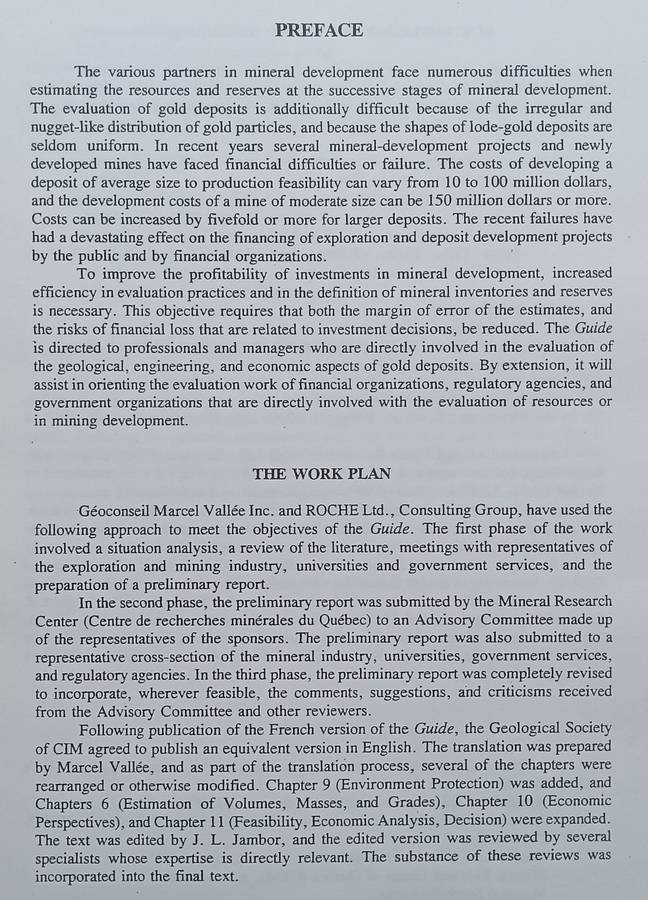 Guide to the Evaluation of Gold Deposits | Marcel Vallee, et al.