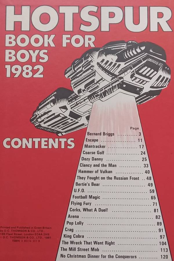 Hotspur Book for Boys 1982