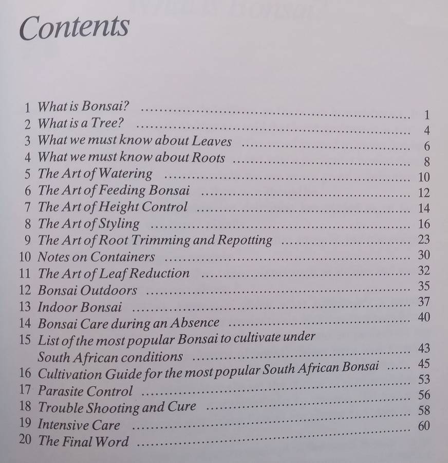 Bonsai for Everyone: A Comprehensive Guide to Successful Bonsai Growing under South African Condi...