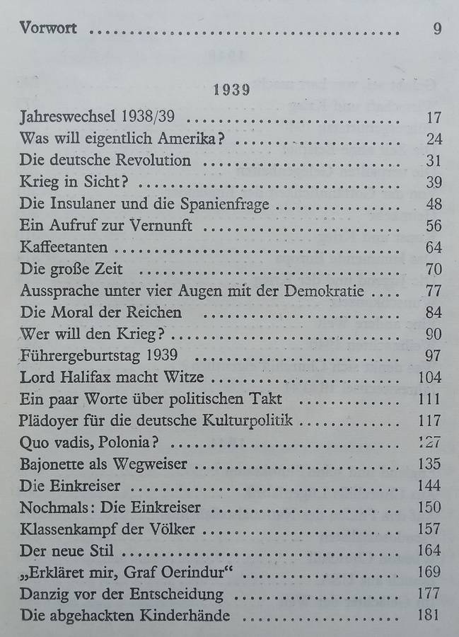 Die Zeit Ohne Beispiel: Reden und Aufsatze aus den Jahren 1939/40/41 (German, Published 1941) | J...