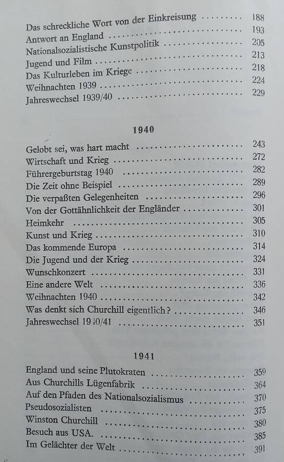 Die Zeit Ohne Beispiel: Reden und Aufsatze aus den Jahren 1939/40/41 (German, Published 1941) | J...