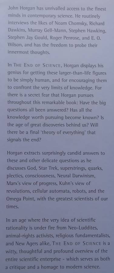 The End of Science: Facing the Limits of Knowledge in the Twilight of the Scientific Age | John H...