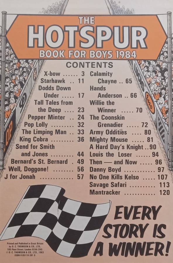 Hotspur Book for Boys 1984