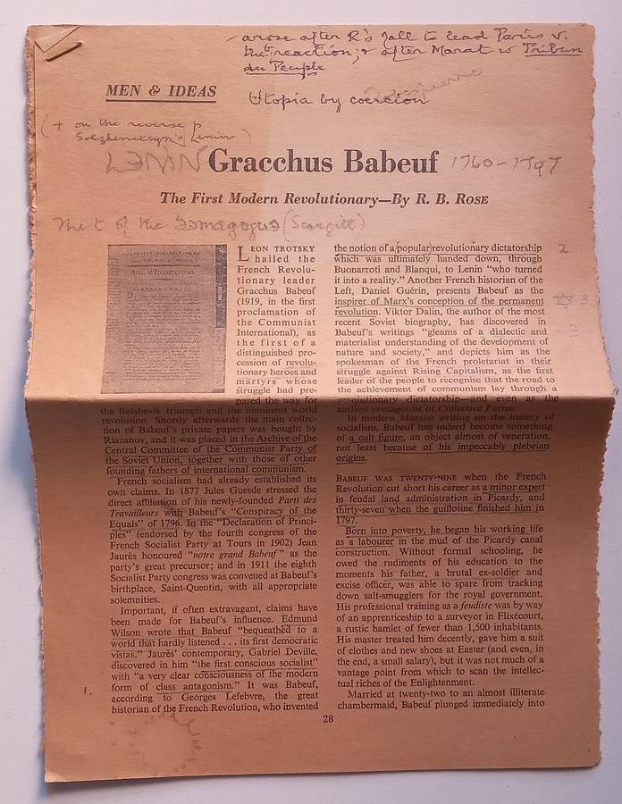 Jean-Paul Marat: The Peoples Friend (Published 1901, with Loosely Inserted Article) | Ernest B...
