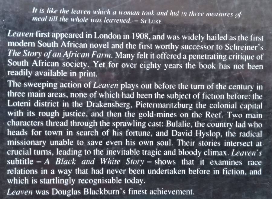 Leaven: A Black and White Story | Douglas Blackburn