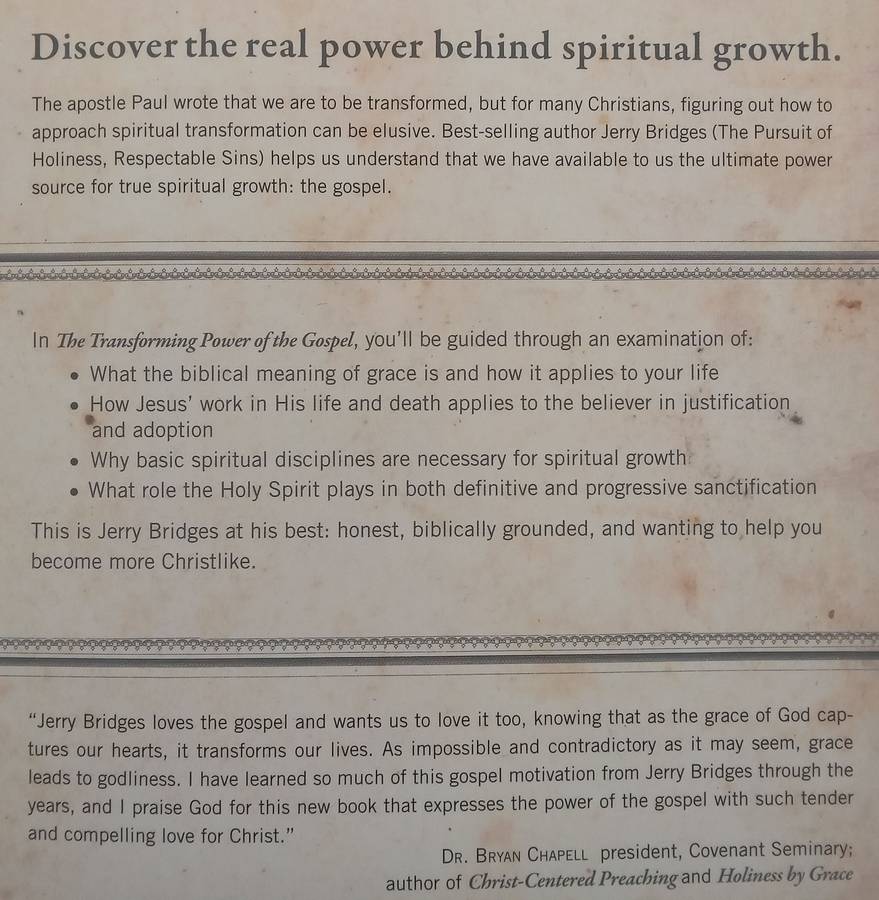 The Transforming Power of the Gospel | Jerry Bridges