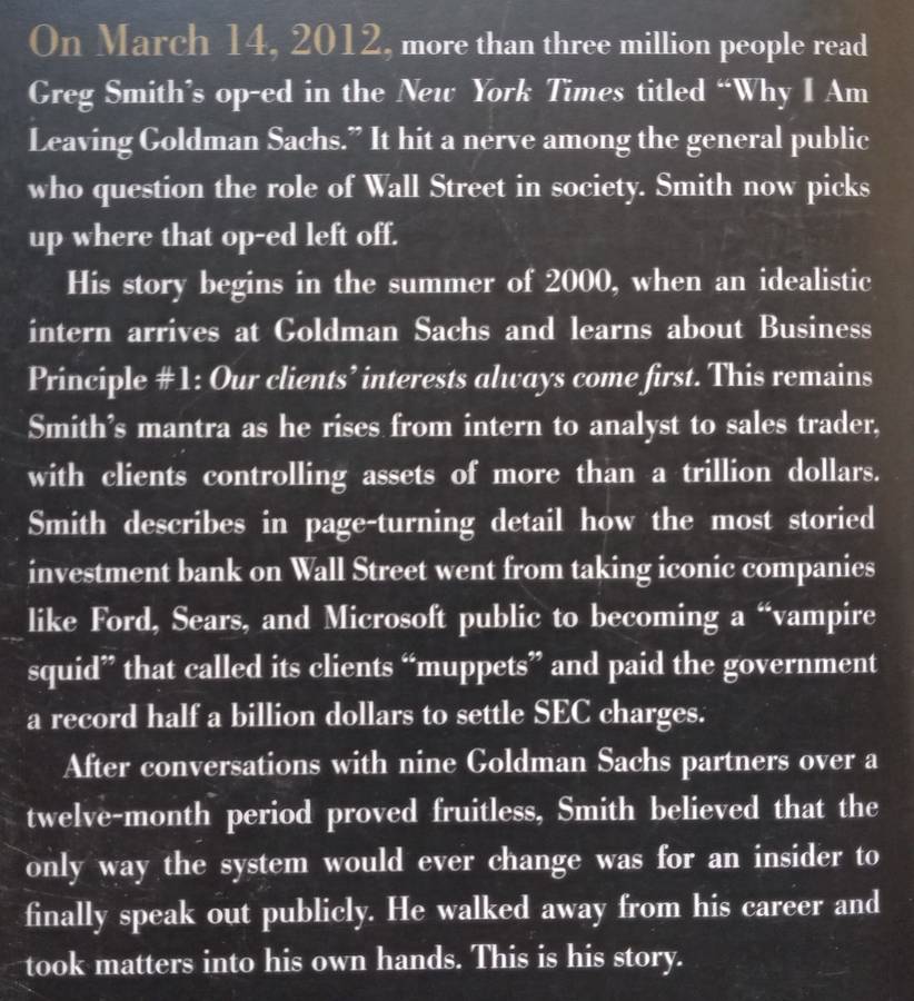 Why I Left Goldman Sachs: A Wall Street Story | Greg Smith