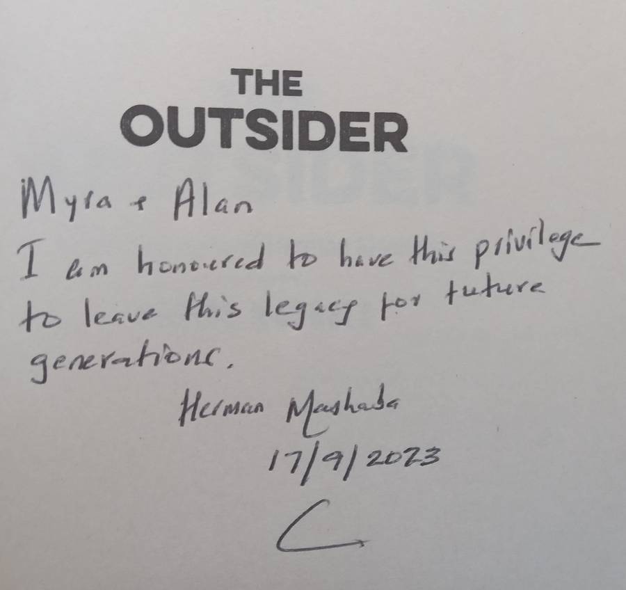 The Outsider: The Biography of Herman Mashaba (Inscribed by Herman Mashaba) | Prince Mashele