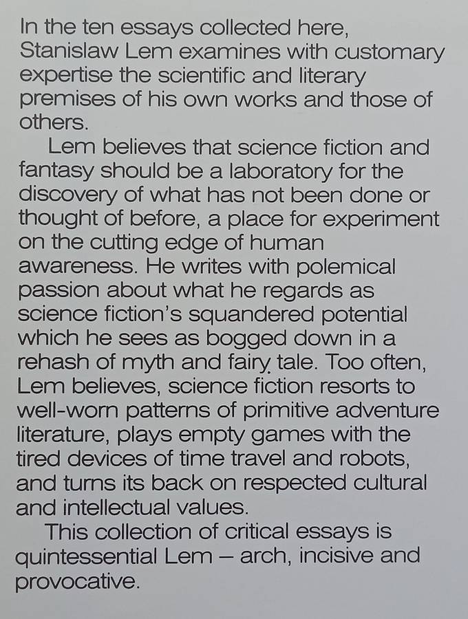 Microworlds: Writings on Science Fiction and Fantasy | Stanislaw Lem