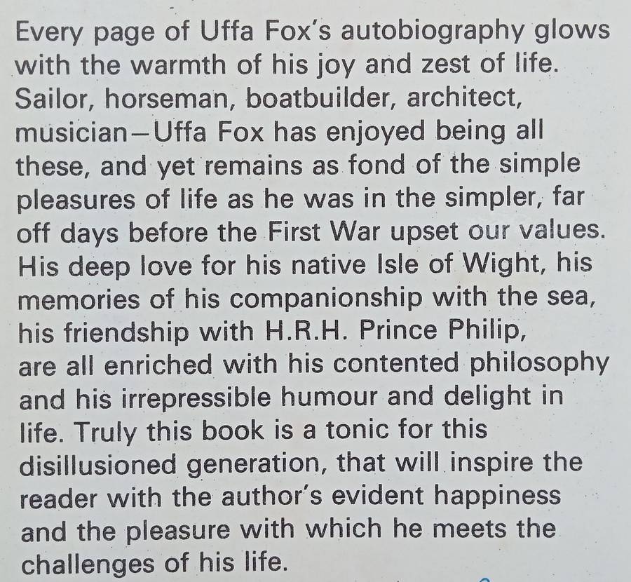 Joys of Life | Uffa Fox