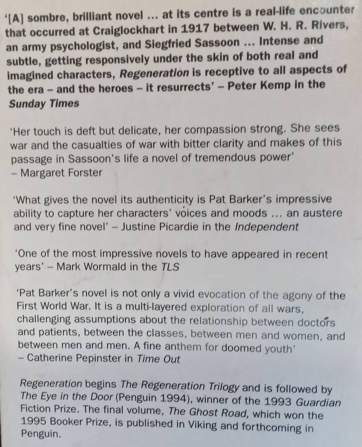 Regeneration | Pat Barker
