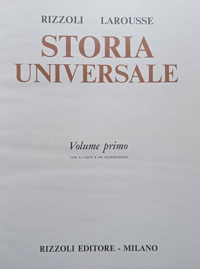 Storia Universale (Italian, 2 Volumes)