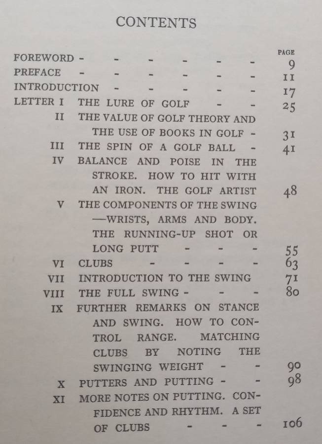 Golf From a New Angle: Being Letters from a Scratch Golfer to His Son at College (Published 1934)...