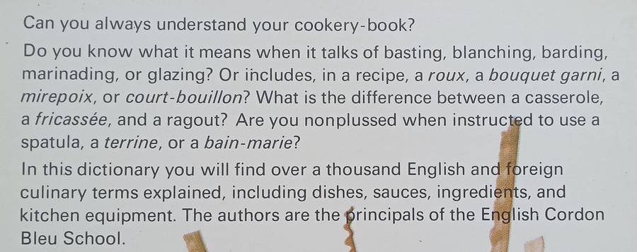 The Penguin Dictionary of Cookery | Rosemary Hume & Muriel Downes