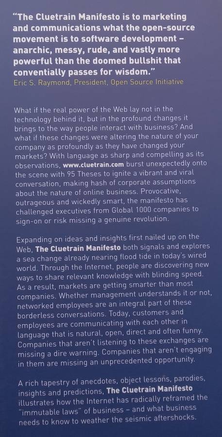 The Cluetrain Manifesto: The End of Business as Usual | Rick Levine, et al.