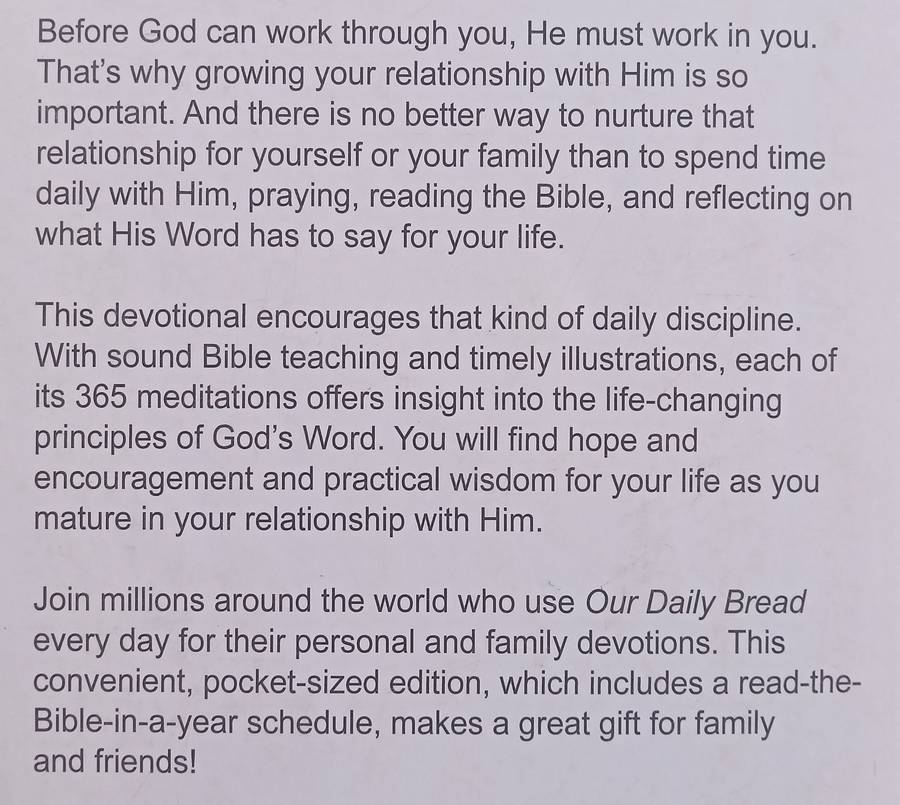 Our Daily Bread (2013 Annual Edition)