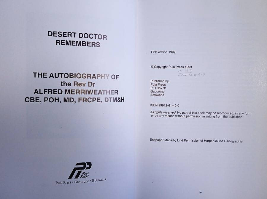 Desert Doctor Remembers: The Autobiography of Alfred Merriweather | A.M. Merriweather