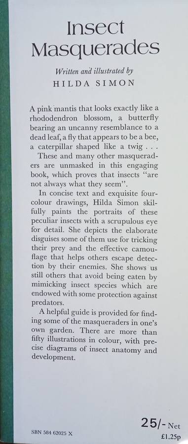 Insect Masquerades | Written and Illustrated by Hilda Simon