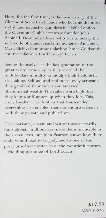 The Gamblers. John Aspinal, James Goldsmith and the Murder of Lord Lucan | John Pearson