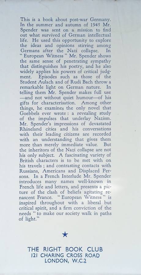 European Witness | Stephen Spender