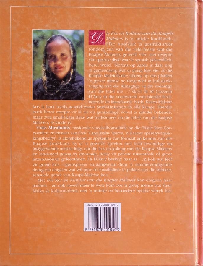 Die Kos en Kultuur van die Kaapse Maleiers [Inscribed by the author] [Afrikaans] | Cass Abrahams