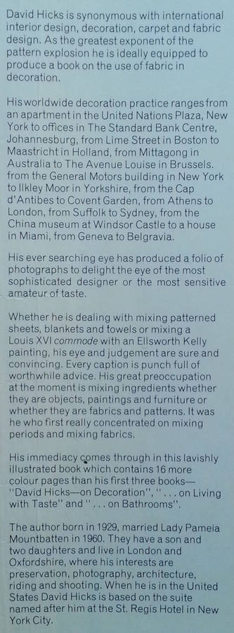David Hicks on Decoration with Fabrics | David Hicks