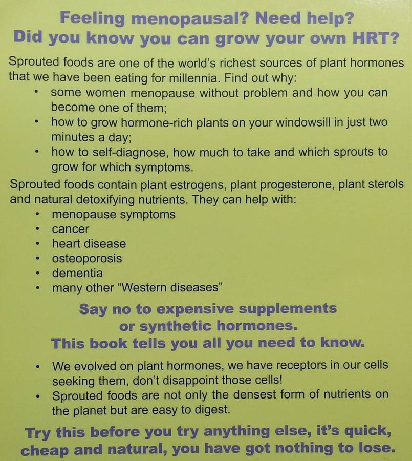 Grow Your Own HRT: Sprout Hormone-Rich Greens in only Two Minutes a Day | Sally J. Duffell
