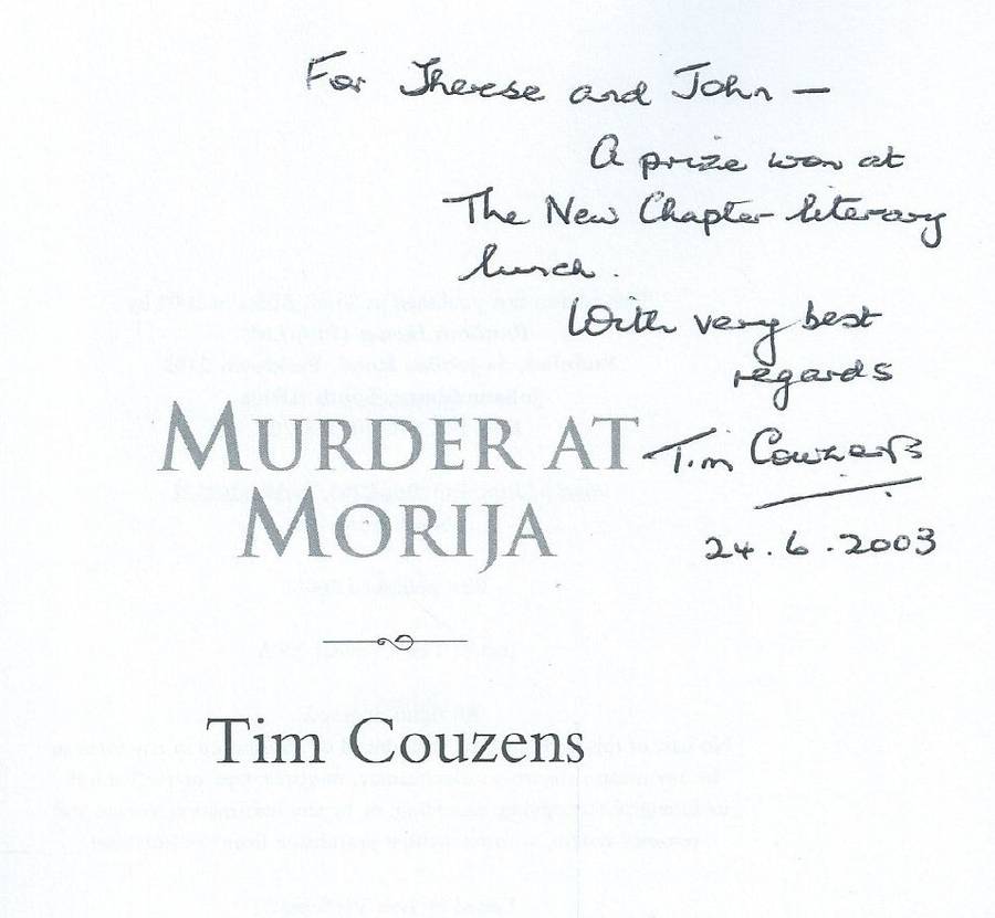Murder at Morija (Inscribed by Author) | Tim Couzens