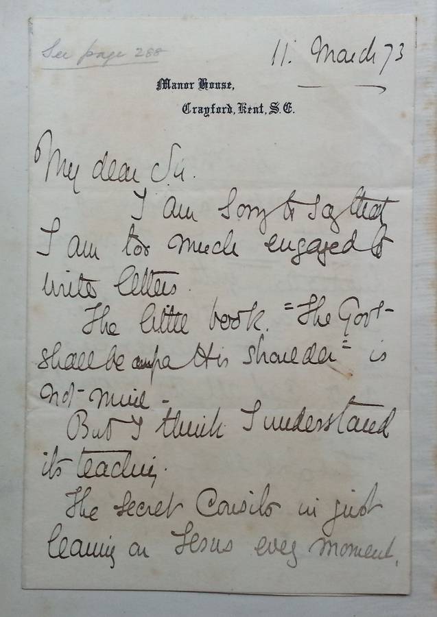 Some Records of the Life of Stevenson Arthur Blackwood (Published 1897, with Letter)