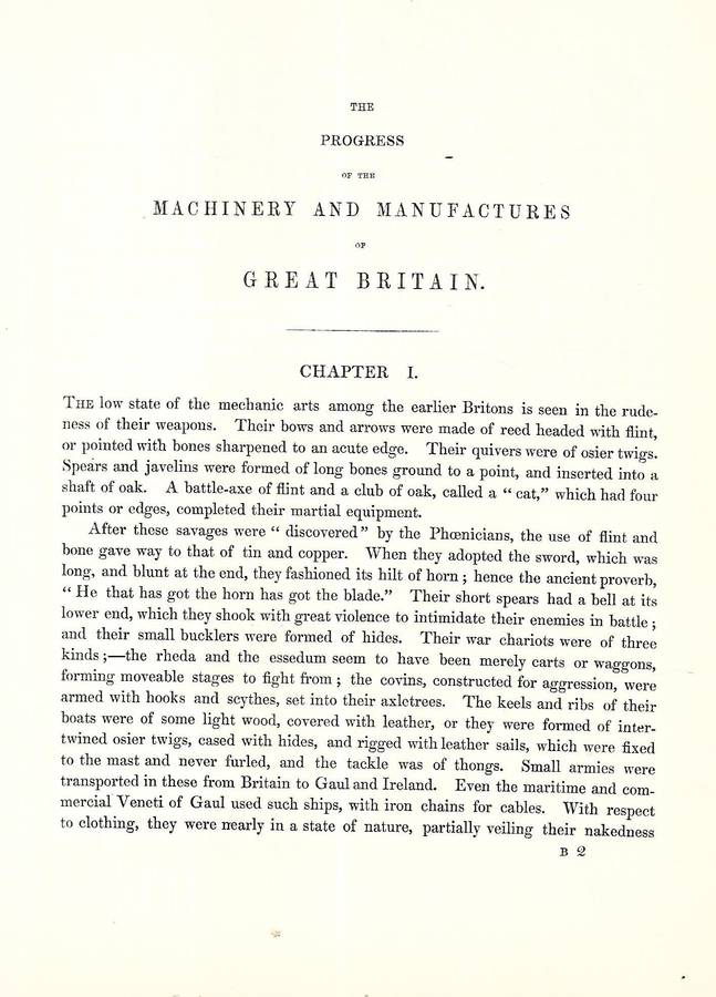 The Progress of Machinery and Manufactures in Great Britain
