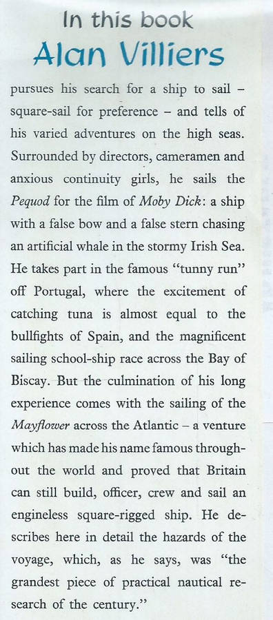 Give Me a Ship to Sail (First Edition, 1958) | Alan Villiers